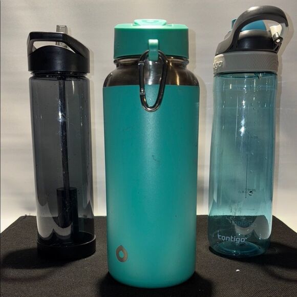 Black, Teal, and Blue Water Bottles - Picture 4 of 9